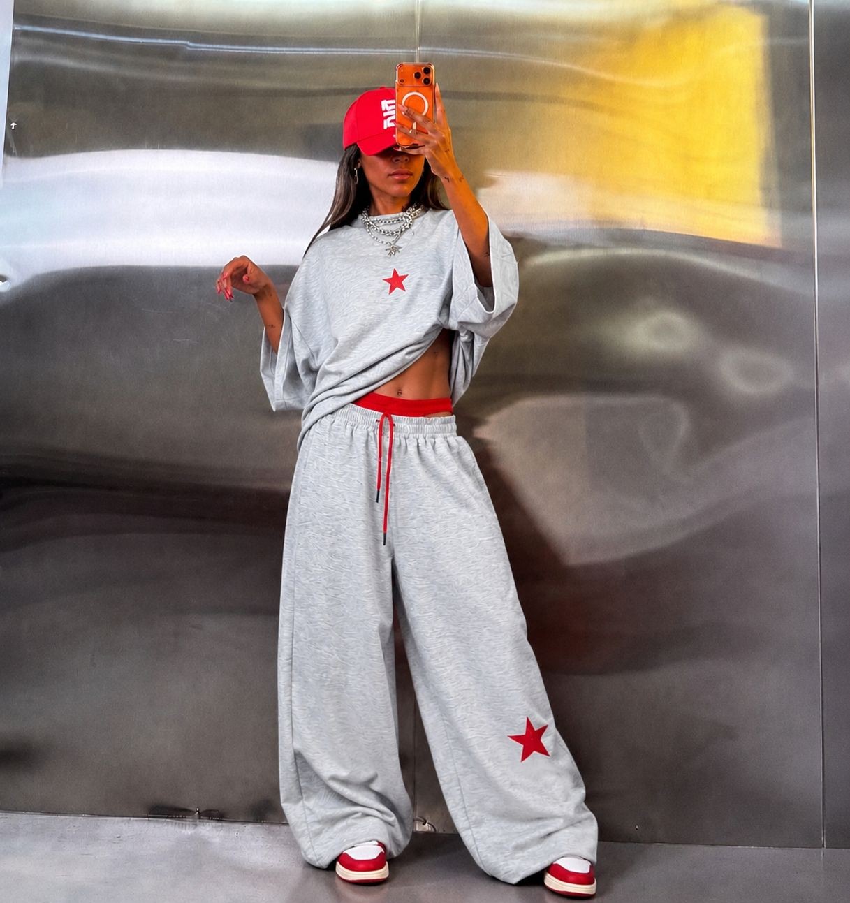 ست ملانژ جاگر شو فول باکسی فری سایز